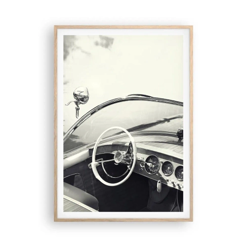 Plakat w ramie jasny dąb - Pogoda dla bogaczy - 70x100 cm