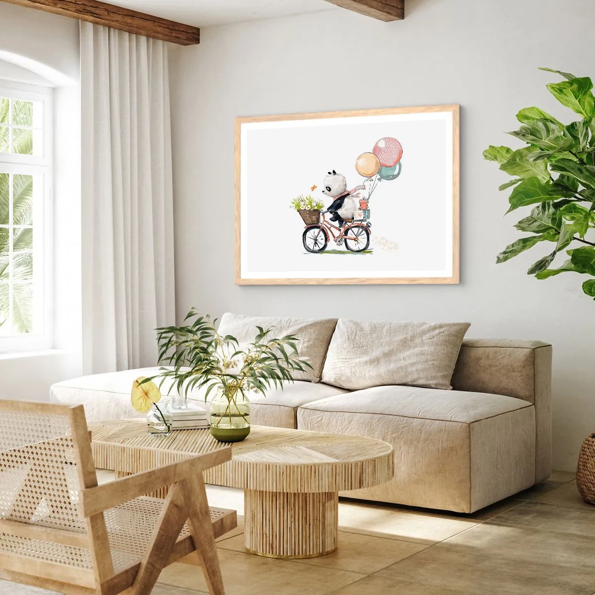 Plakat w ramie jasny dąb - Szczęśliwy dzień - 70x50 cm