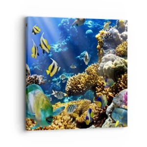 Obraz na płótnie - Duży ruch na wakacyjnym szlaku - 30x30 cm