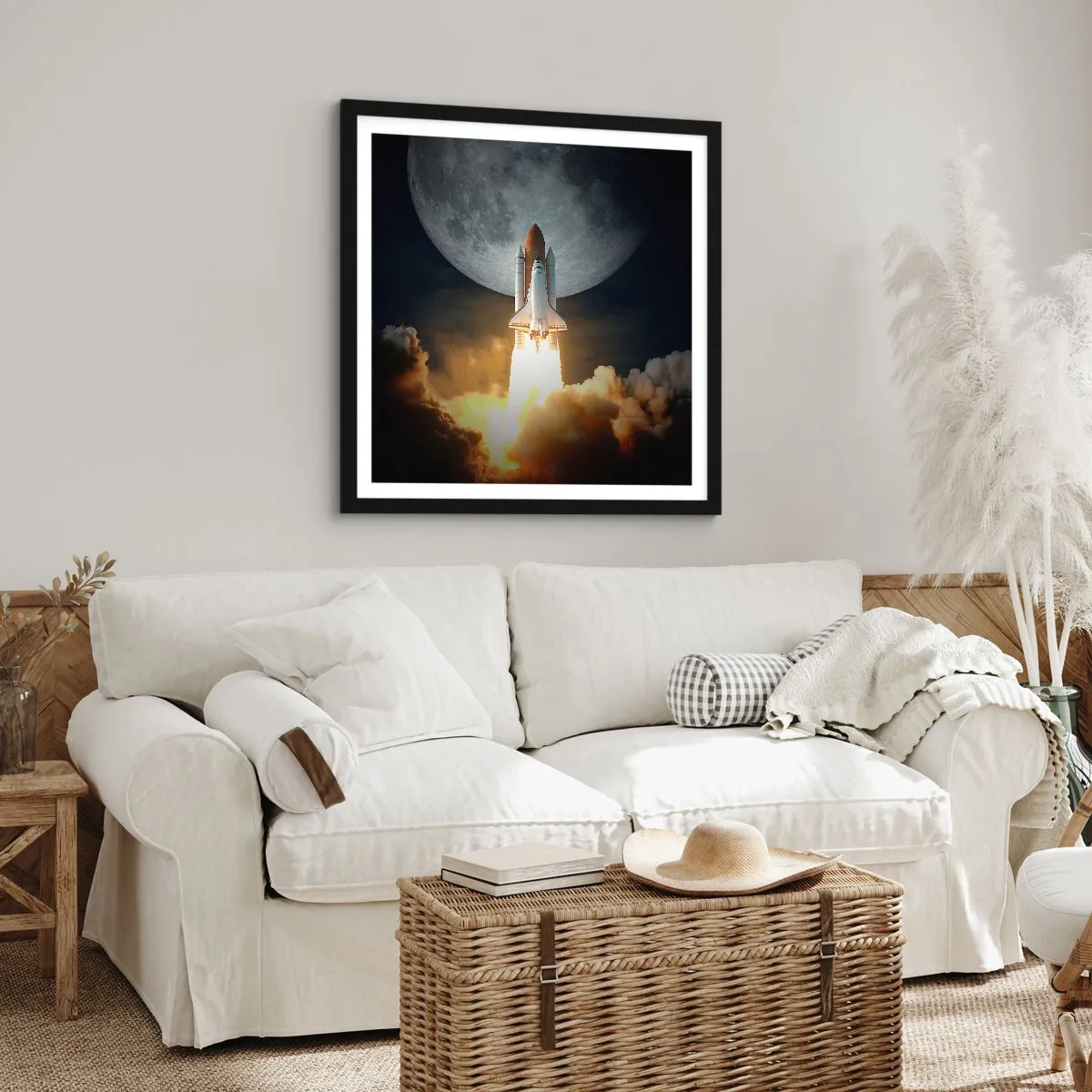 Plakat w czarnej ramie - Początek nieziemskiej przygody - 30x30 cm