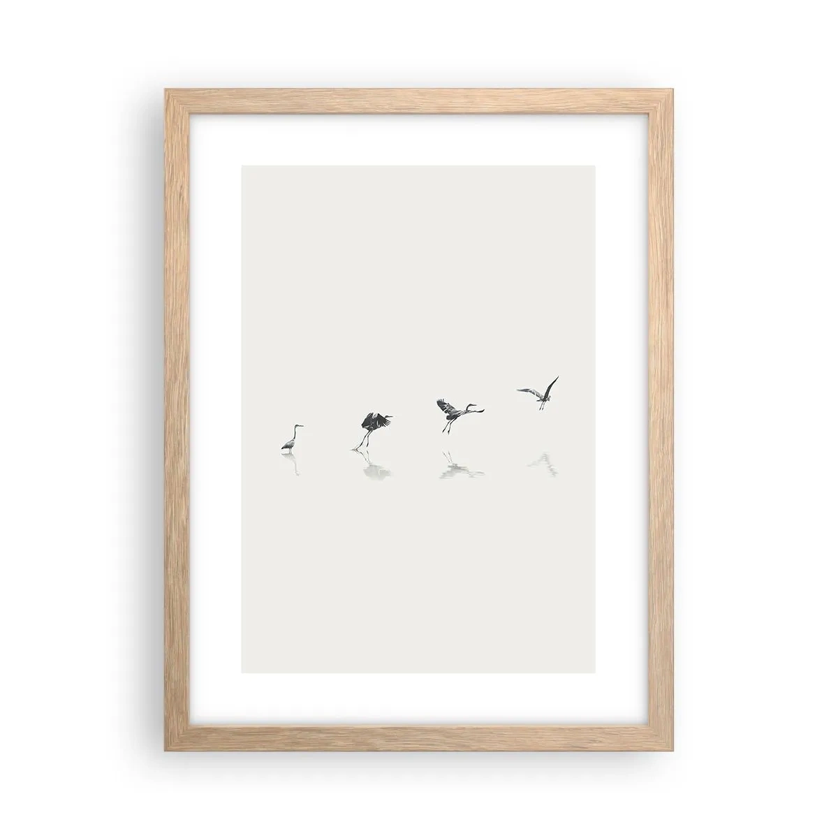 Plakat w ramie jasny dąb - Cztery proste kroki - 30x40 cm