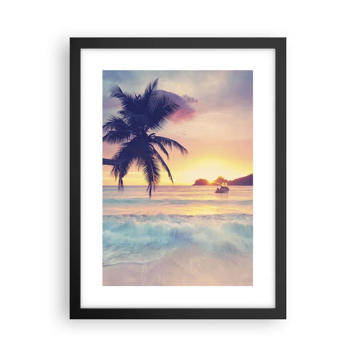 Plakat w czarnej ramie - Wieczór w zatoce - 30x40 cm