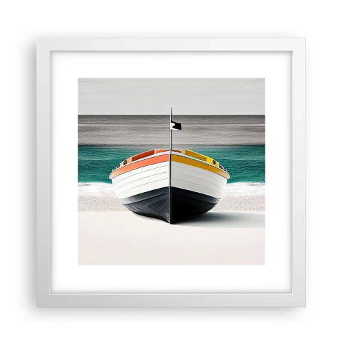 Plakat w białej ramie - Na swoim miejscu - 30x30 cm