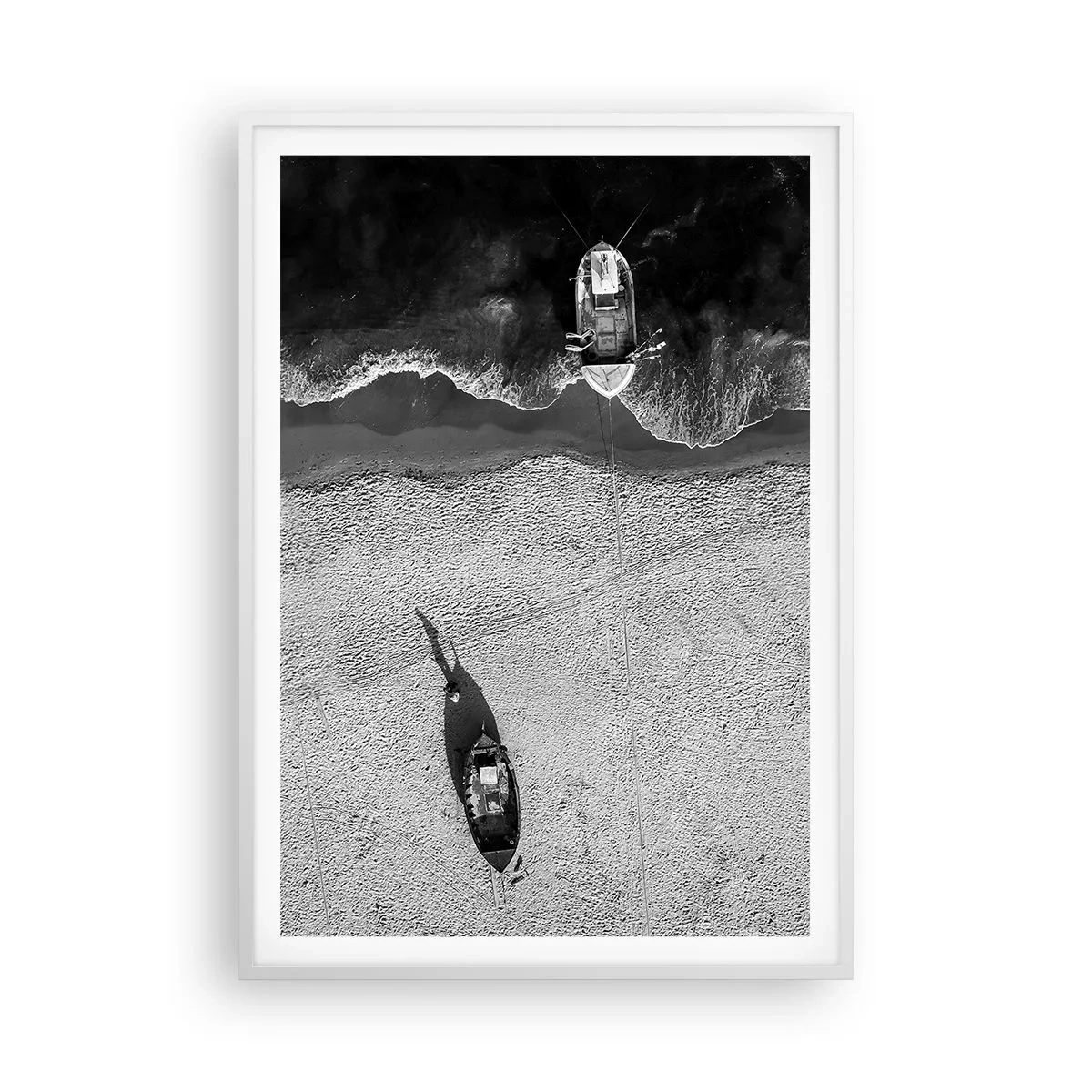 Plakat w białej ramie - Jeszcze na brzegu… - 70x100 cm