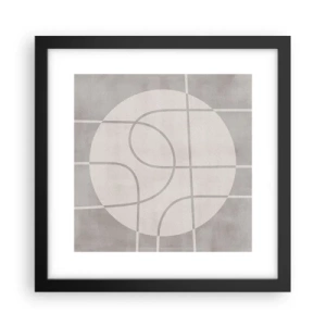 Plakat w czarnej ramie - Koliście i na wprost - 30x30 cm