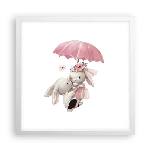 Plakat w białej ramie - To właśnie miłość - 40x40 cm