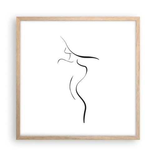 Plakat w ramie jasny dąb - Nieuchwytna jak fala - 50x50 cm