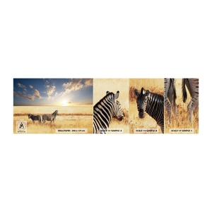 Fototapeta Próbka Samoprzylepna Deluxe Sticker - Idź stąd, nie mąć spokoju - Zwierzęta, Zebra, Safari - 100x30 cm