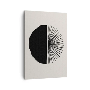 Obraz na płótnie - Minimalistyczny czarny motyw na jasnym tle - 70x100cm - Wachlarz możliwości - Nowoczesna dekoracja ścienna do salonu i sypialni ARTTOR