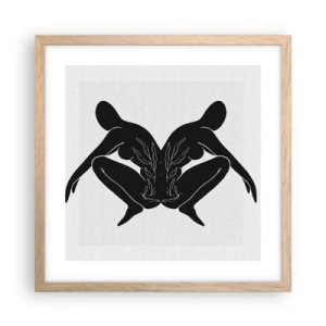 Plakat w ramie jasny dąb - Wspólna dusza - 40x40 cm