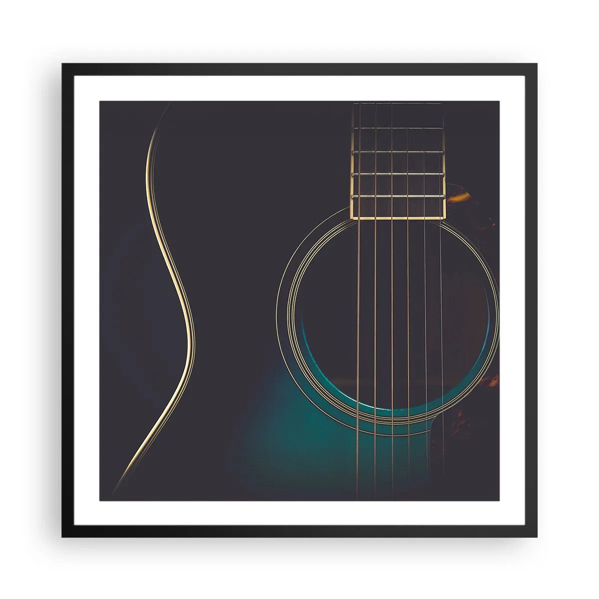 Plakat w czarnej ramie - Chwila zanim zabrzmi - 60x60 cm