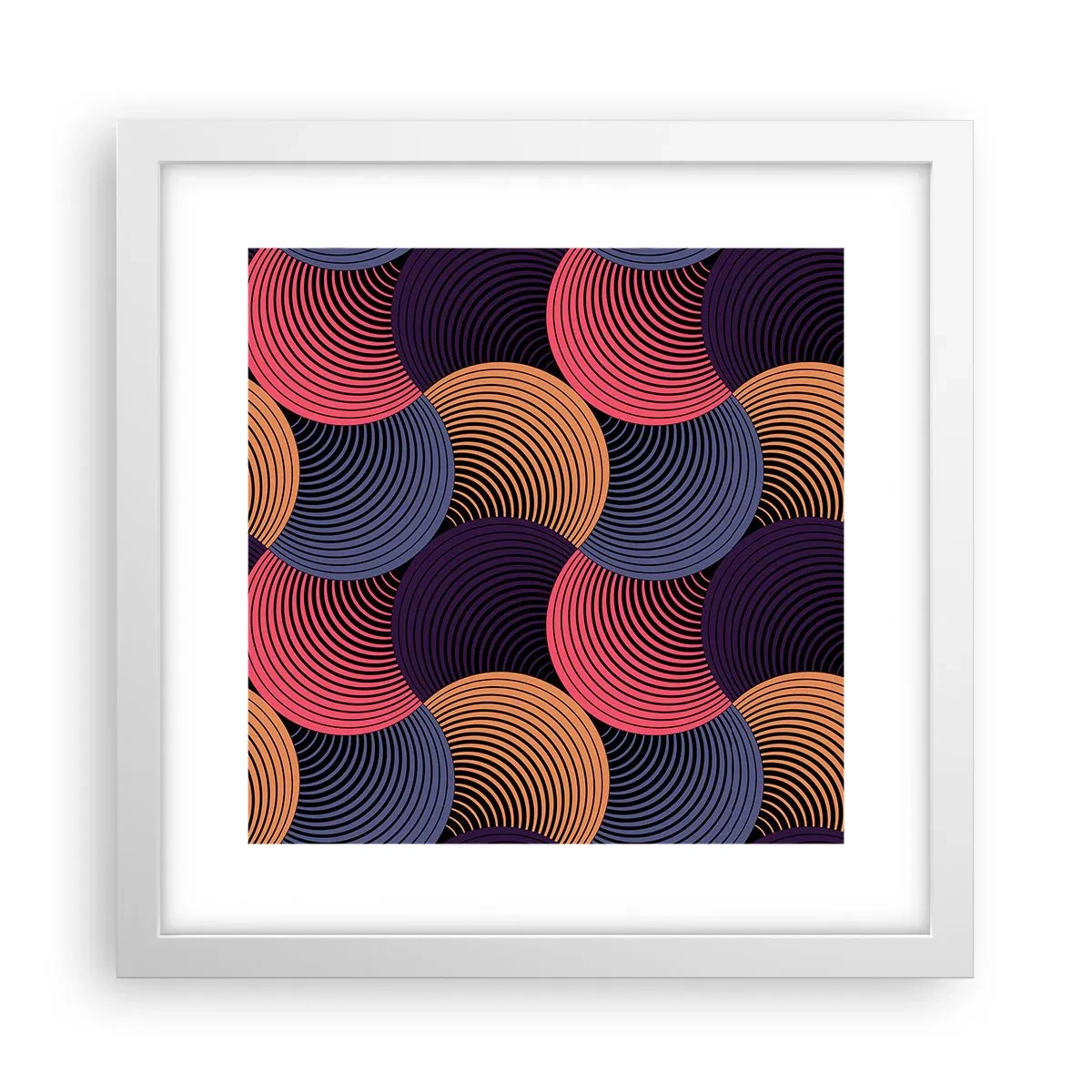 Plakat w białej ramie - W kolistym rytmie - 30x30 cm