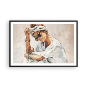 Plakat w czarnej ramie - Portret w pełnym słońcu - 91x61 cm