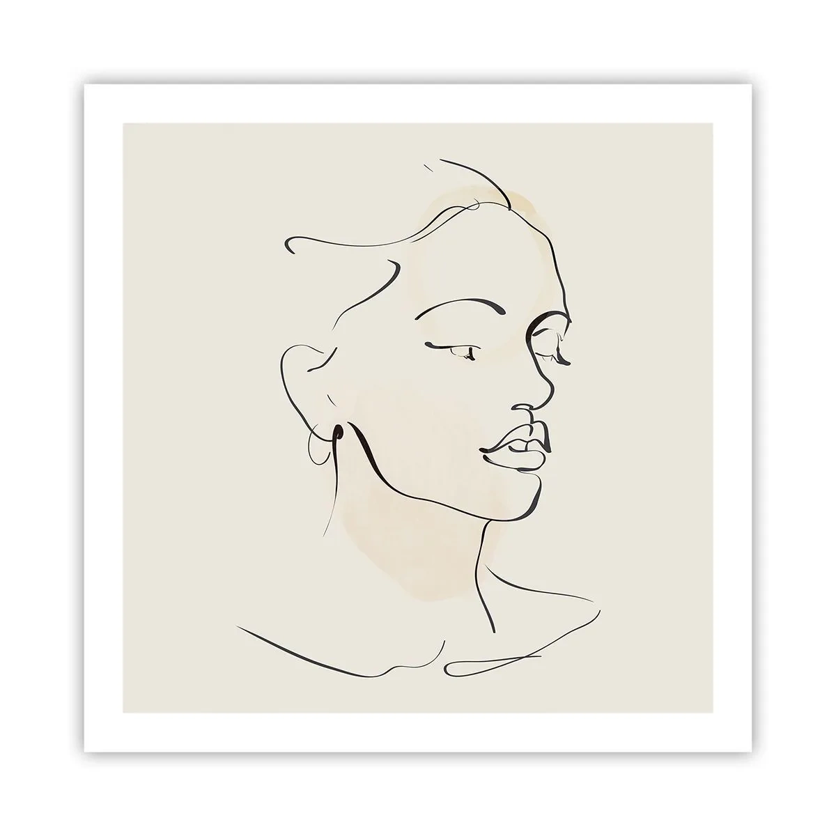 Plakat - Pewną kreską - 60x60 cm
