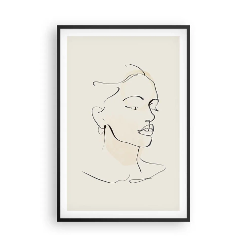 Plakat w czarnej ramie - Pewną kreską - 61x91 cm