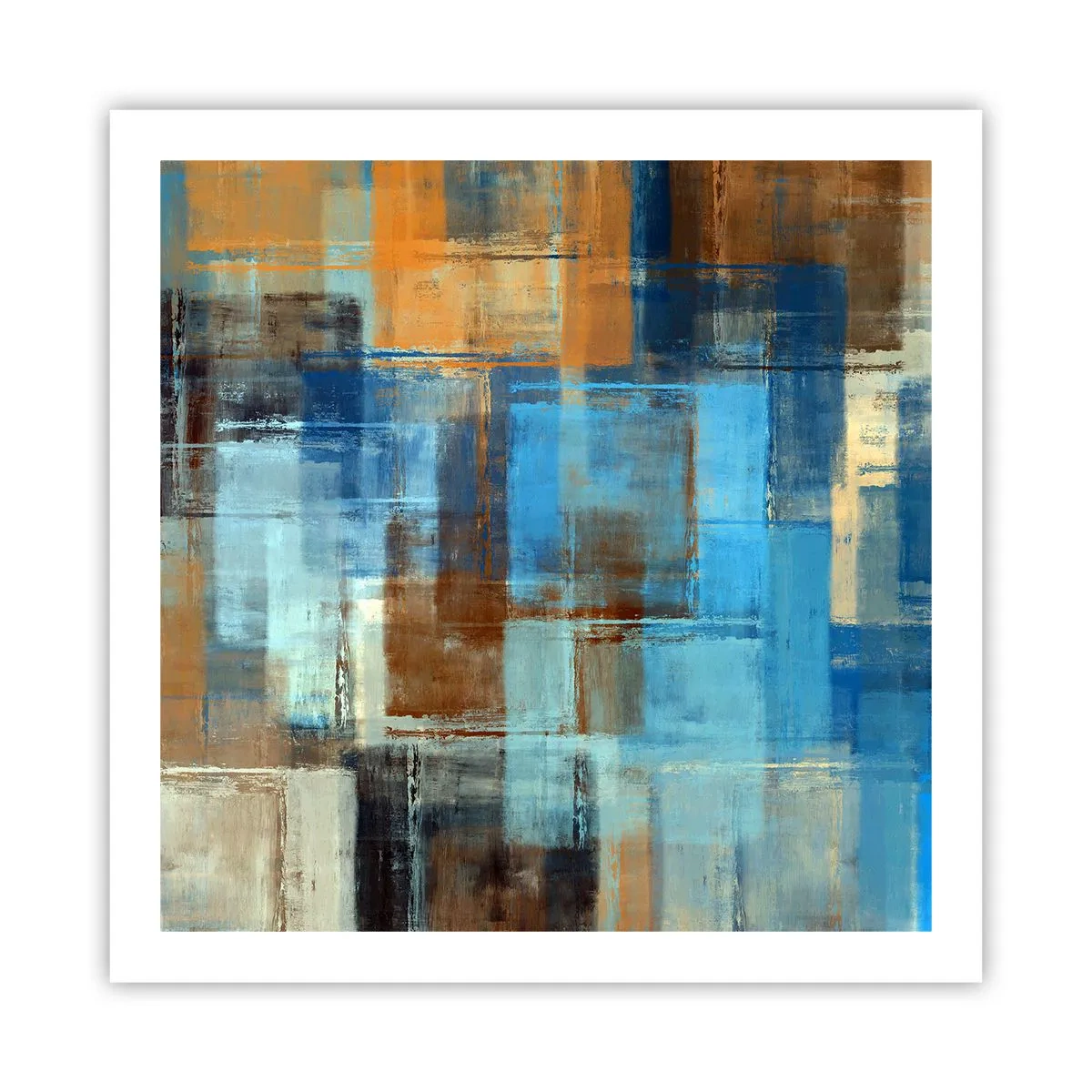 Plakat - Przez błękitną zasłonę - 60x60 cm