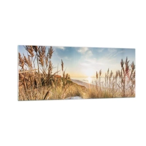 Obraz na szkle - Północna plaża - 100x40 cm