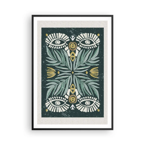 Plakat w czarnej ramie - Jak ludowa wycinanka - 70x100 cm