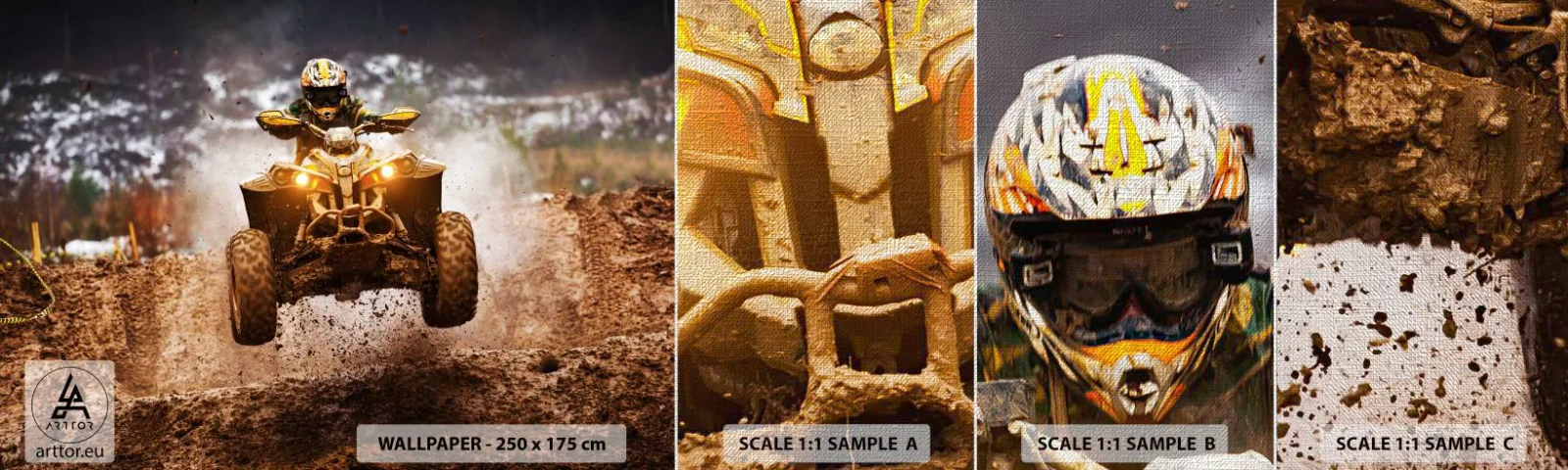 Fototapeta Próbka Premium Canvas - No risk no fun - Sport, Quad, Wyścig - 100x30 cm