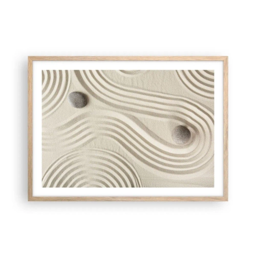 Plakat w ramie jasny dąb - Dotyk ciepła - 70x50 cm