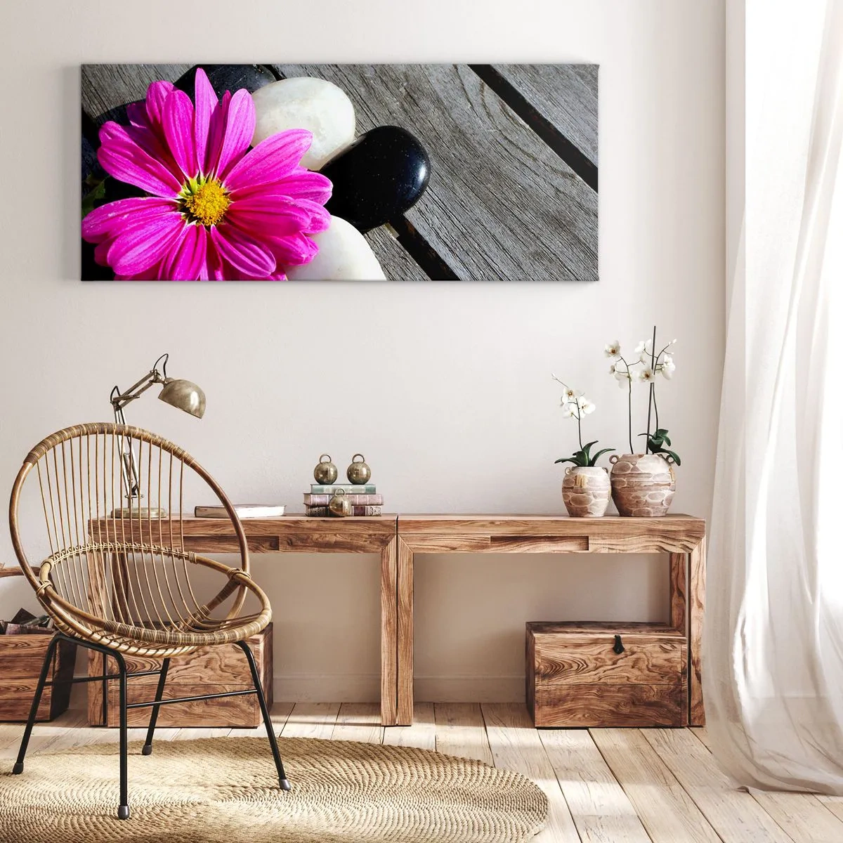 Obraz na płótnie - Odpoczynek na pomoście - 100x40 cm