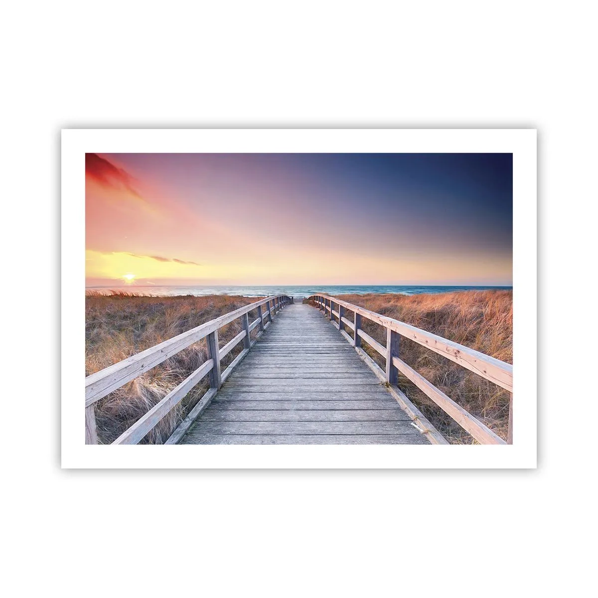 Plakat - Bałtycka wieczorna zorza - 70x50 cm