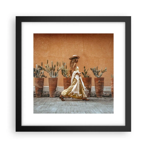 Plakat w czarnej ramie - W stylu hippie - 30x30 cm