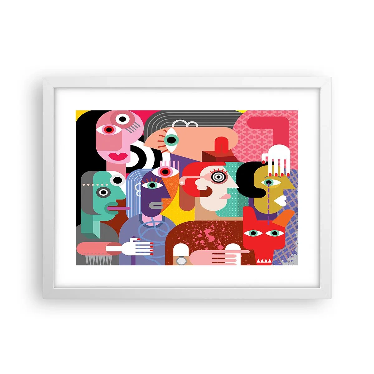 Plakat w białej ramie - My od pana Picassa - 40x30 cm