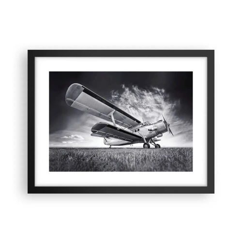 Plakat w czarnej ramie - Skrzydlaty wędrowiec - 40x30 cm