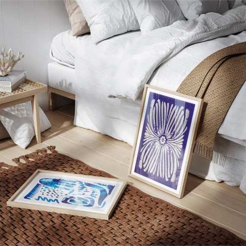 Blue creamy and chocolate - Inspiracja do sypialni