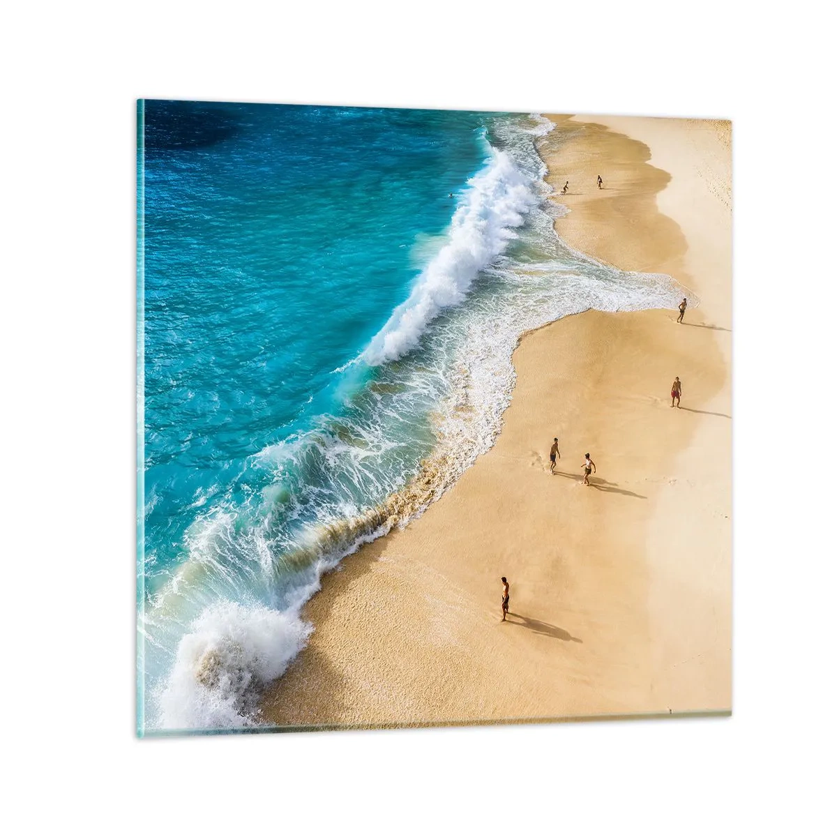 Obraz na szkle - A potem słońce, plaża… - 30x30 cm