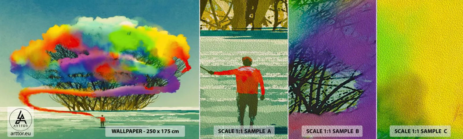 Fototapeta Próbka Premium Sand - Ożywić ten świat - Abstrakcja, Człowiek, Nowoczesny Wzór - 100x30 cm