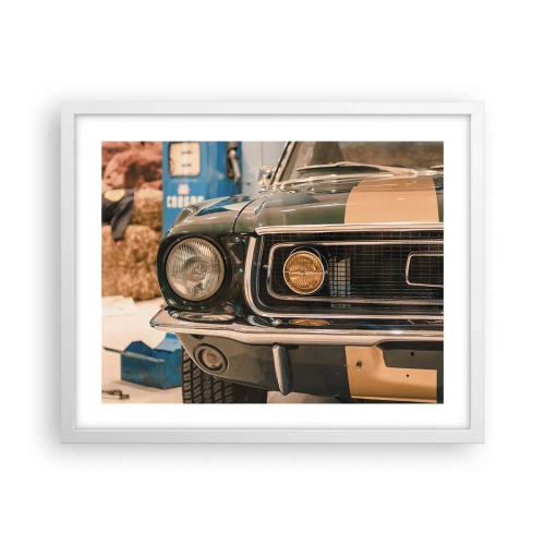 Plakat w białej ramie - Spotkanie z legendą - 50x40 cm