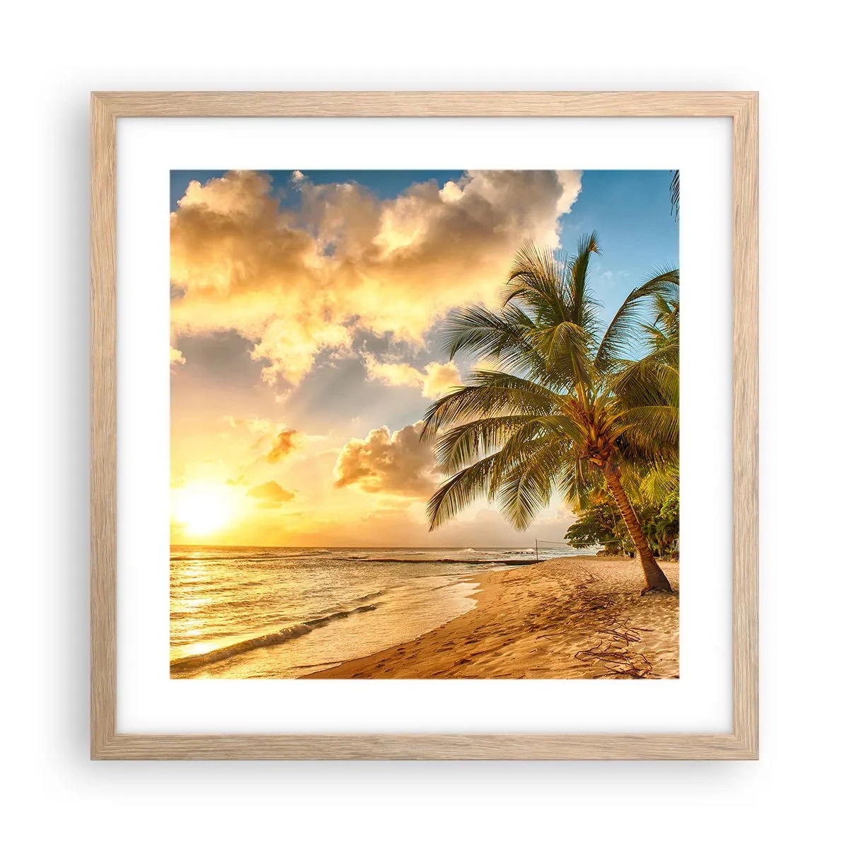 Plakat w ramie jasny dąb - Wieczne lato, zawsze wakacje - 40x40 cm