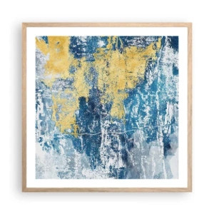 Plakat w ramie jasny dąb - Abstrakcja pełna pogody - 60x60 cm