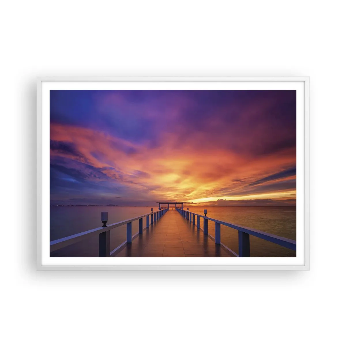 Plakat w białej ramie - Bez końca - 100x70 cm