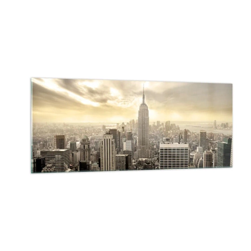 Obraz na szkle - Nowy Jork utkany z szarości - 100x40 cm