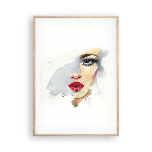 Plakat w ramie jasny dąb - Odbicie w kropli wody - 70x100 cm