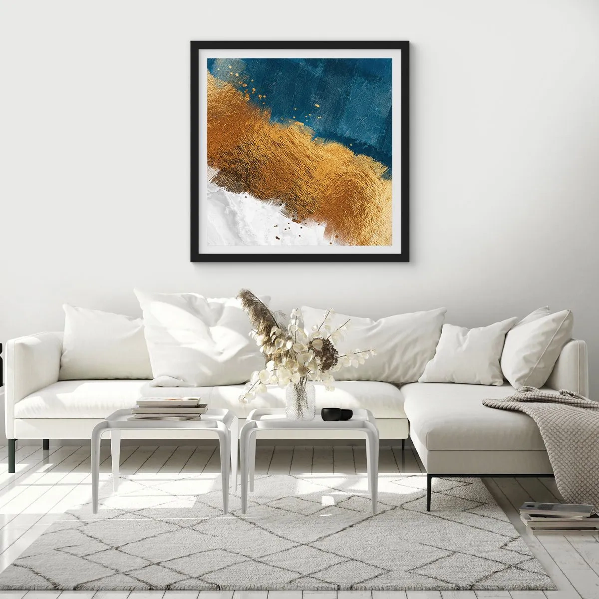 Plakat w czarnej ramie - Barwy lata - 40x40 cm