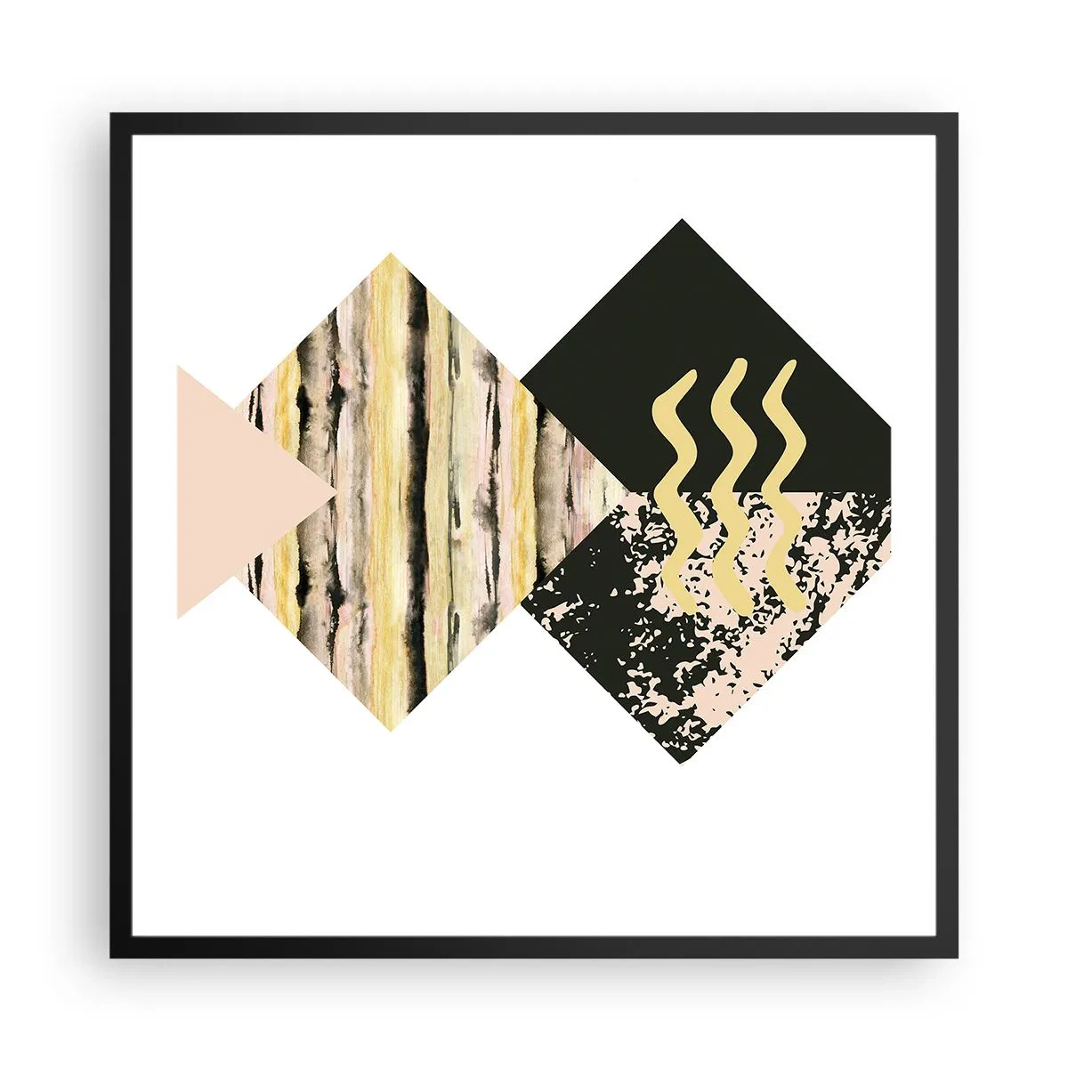 Plakat w czarnej ramie - Nie takie proste - 60x60 cm