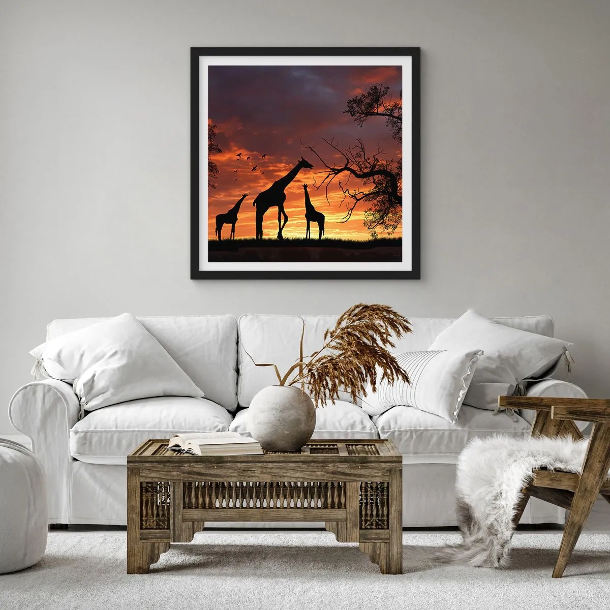 Plakat w czarnej ramie - Mała kolacja w gronie najbliższych - 40x40 cm