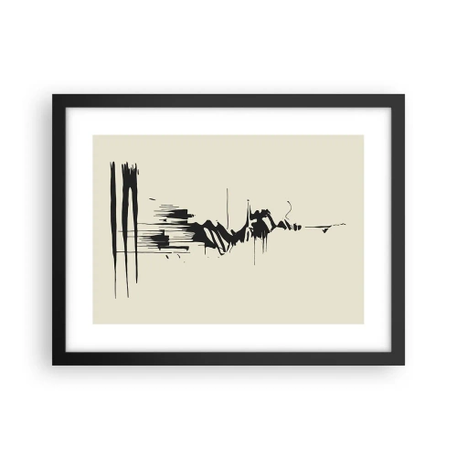 Plakat w czarnej ramie - Abstrakcja pośpieszna - 40x30 cm