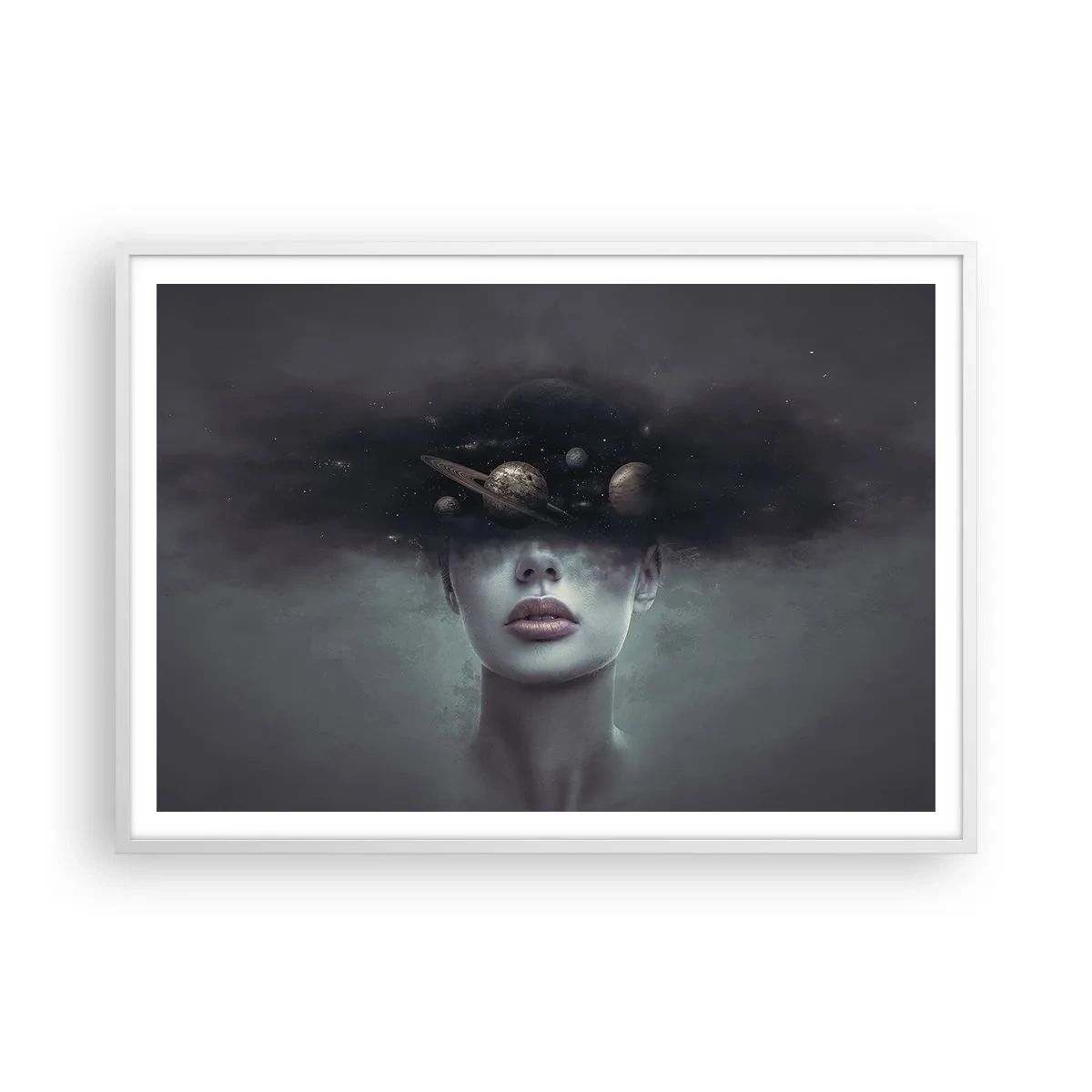 Plakat w białej ramie - A planety szaleją… - 100x70 cm