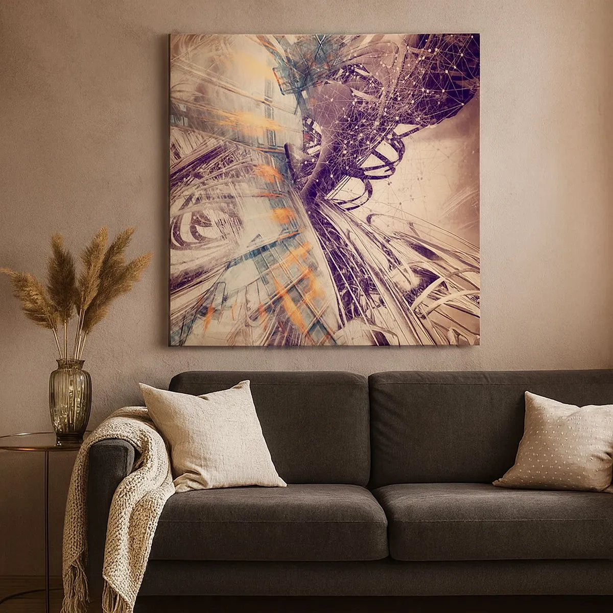 Obraz na płótnie - W wielkim pędzie - 30x30 cm