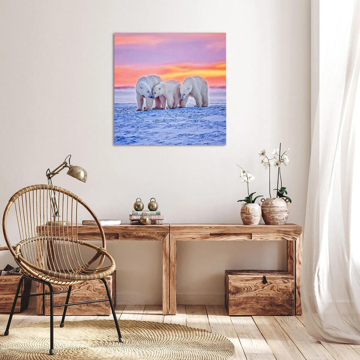 Obraz na płótnie - Wystarczy rodzinne ciepło - 40x40 cm