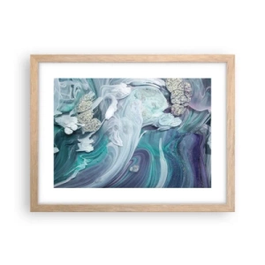 Plakat w ramie jasny dąb - Nurty błękitu - 40x30 cm