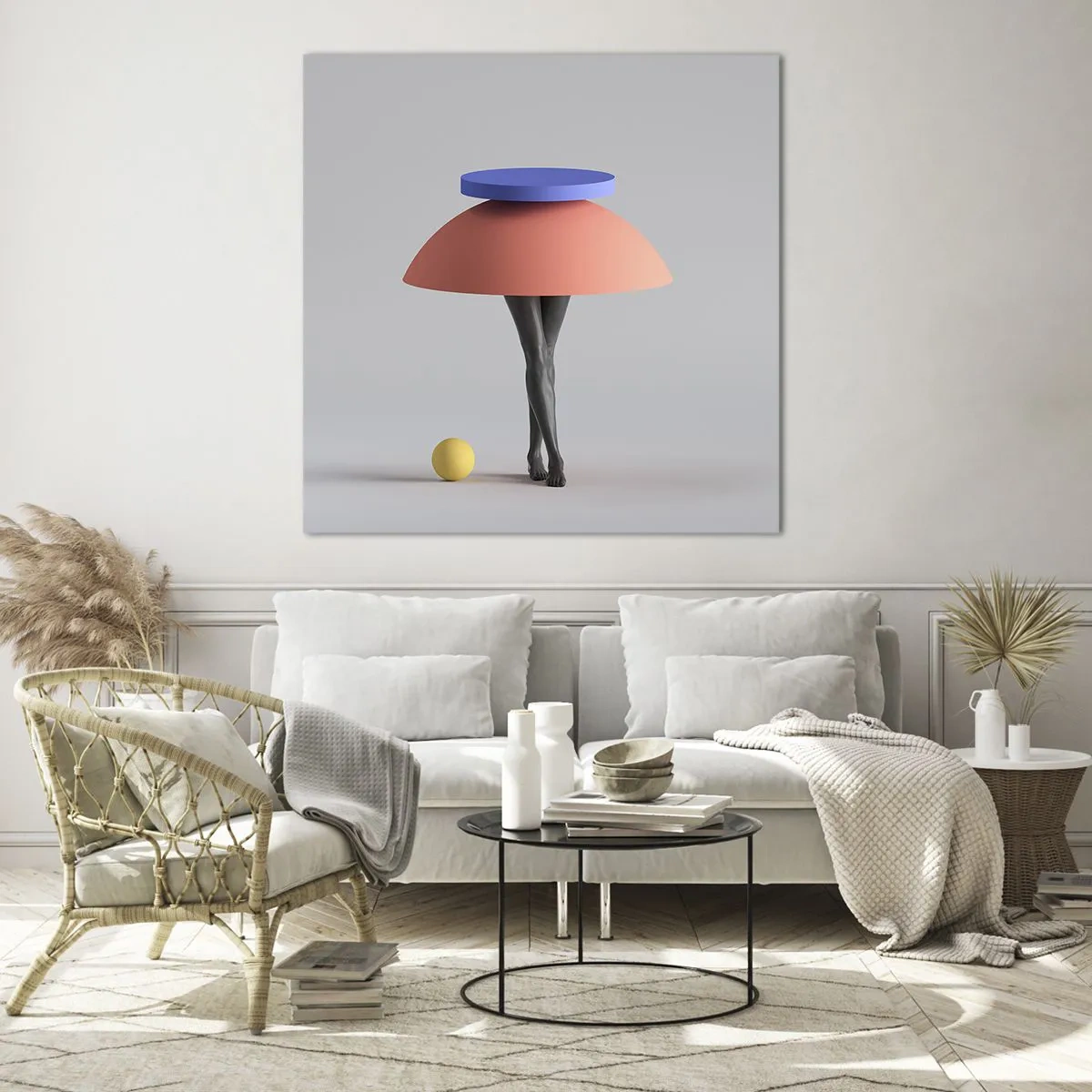 Obraz na szkle - Kompozycja surrealistyczna - 40x40 cm