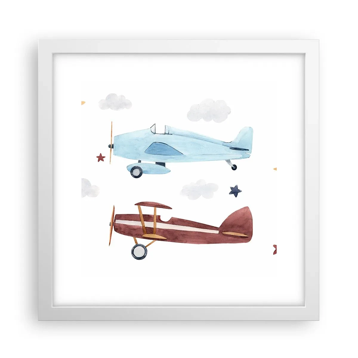 Plakat w białej ramie - Panie pilocie, czekamy! - 30x30 cm