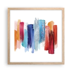 Plakat w ramie jasny dąb - W górę i w dół  - 40x40 cm