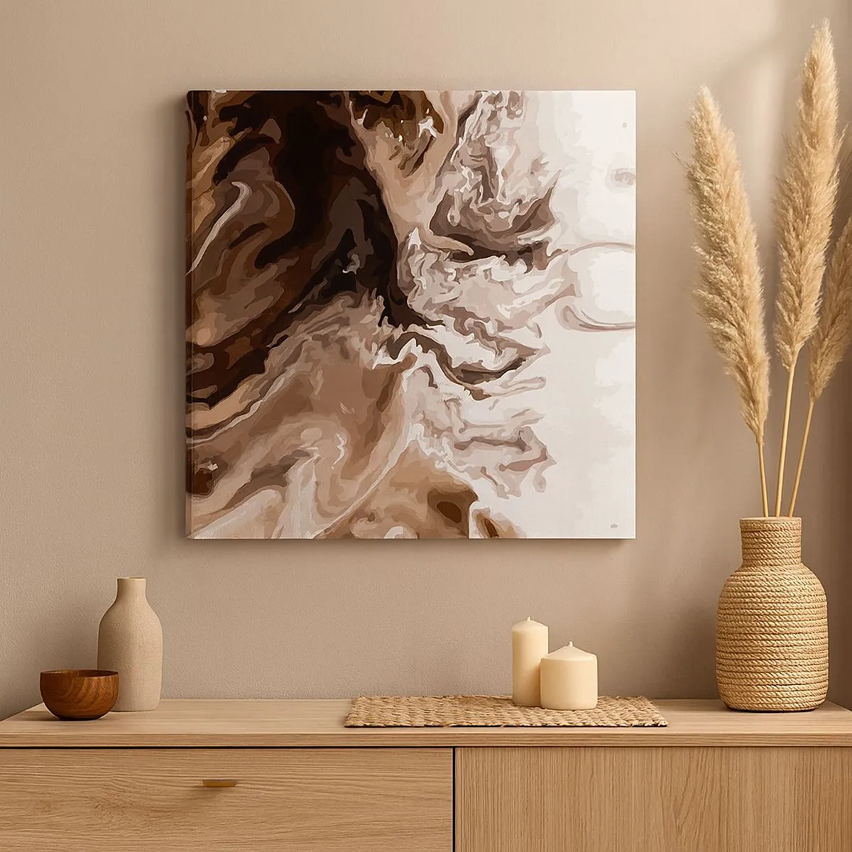 Obraz na płótnie - Kontredans barw - 30x30 cm